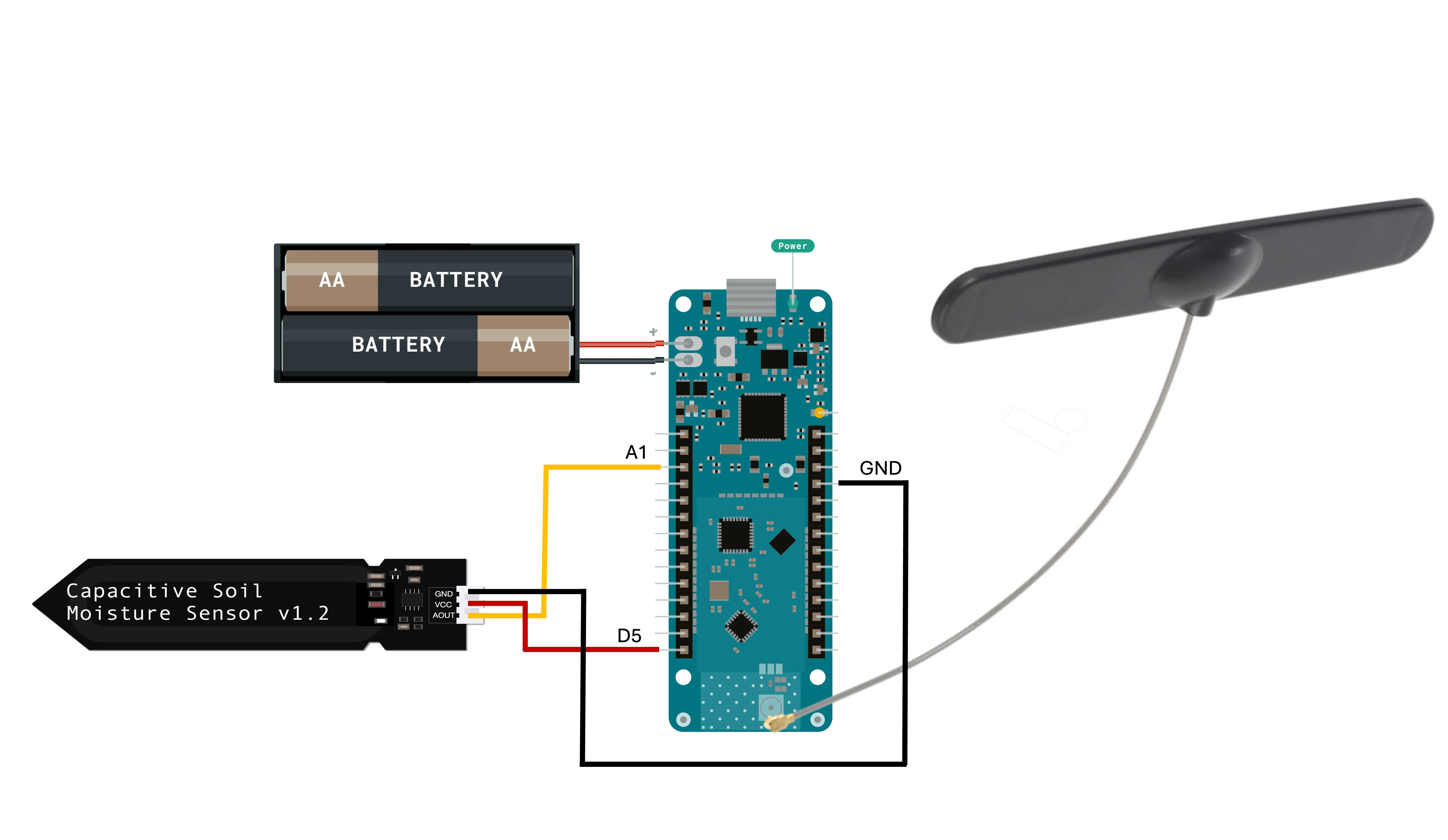 Schema de cablage Arduino MKRFox 1200 + SEN0193